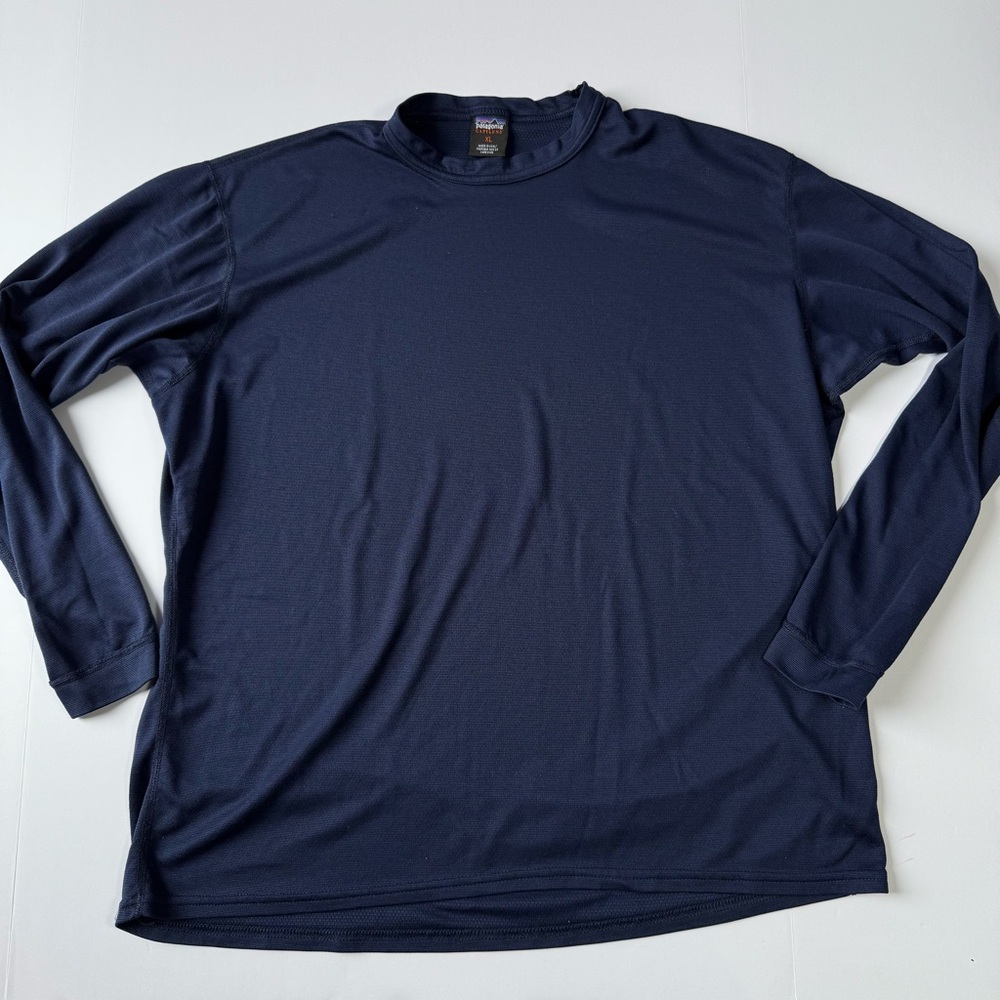 Patagonia Capilene Base Layer Long Sleeve Shirt Navy XL Vintage VTG